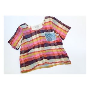 ACE & JIG - Multicolored Stripe Short Sleeve Shirt